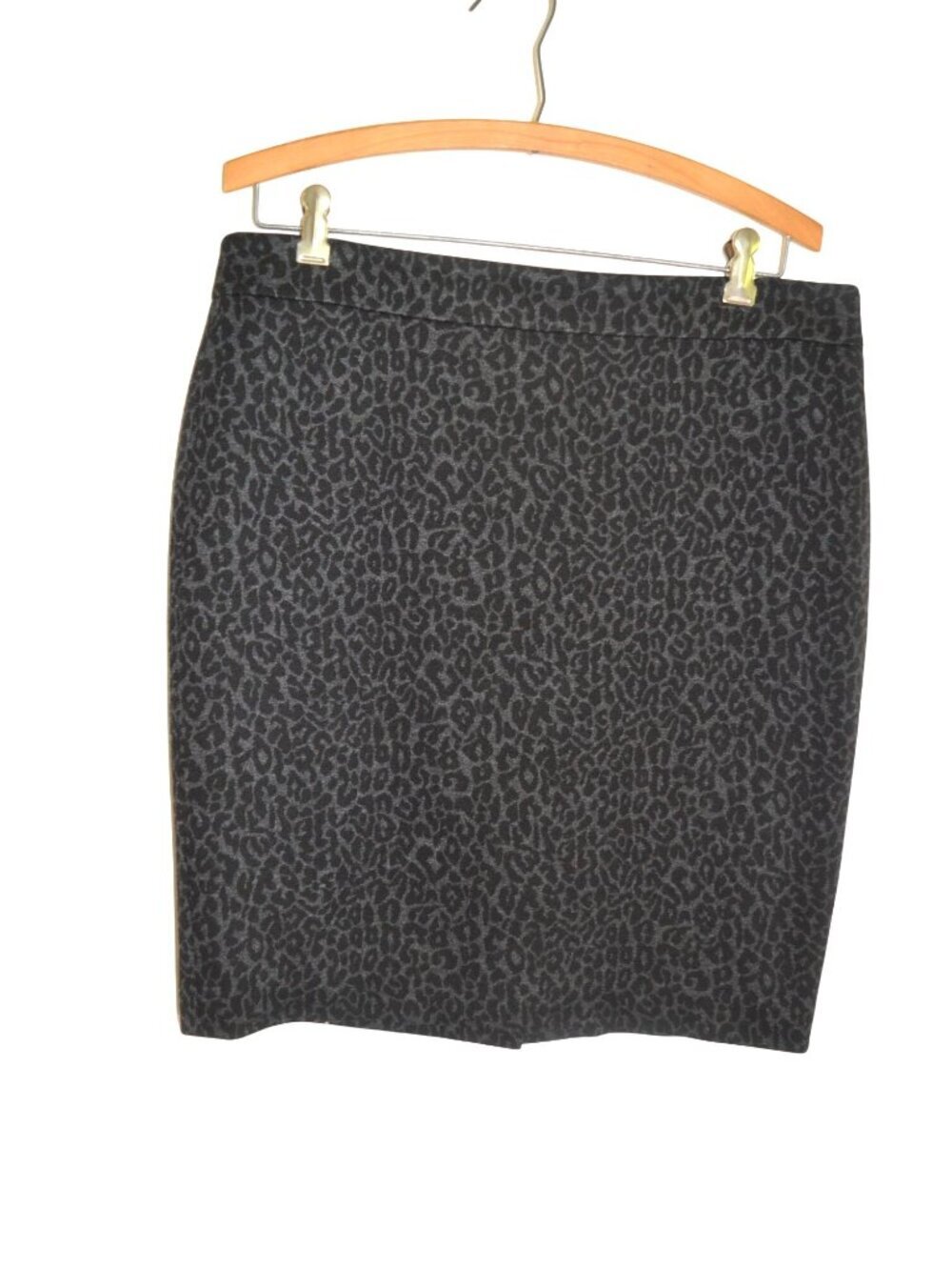 Retro y2k Loft Black Cheetah Print Pencil Skirt Women Size 12P Office Siren Club